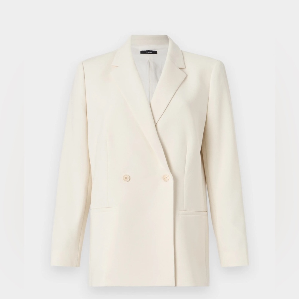 THEORY Angled Blazer in Crepe Color RICE
Size 6